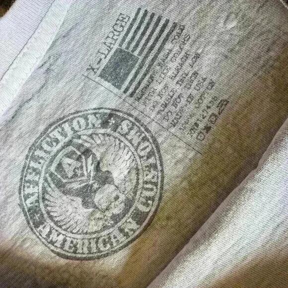 AFFLICTION LIVE FAST American Customs Graphic T-SHIRT Distressed Black & Grey XL - Picture 9 of 10
